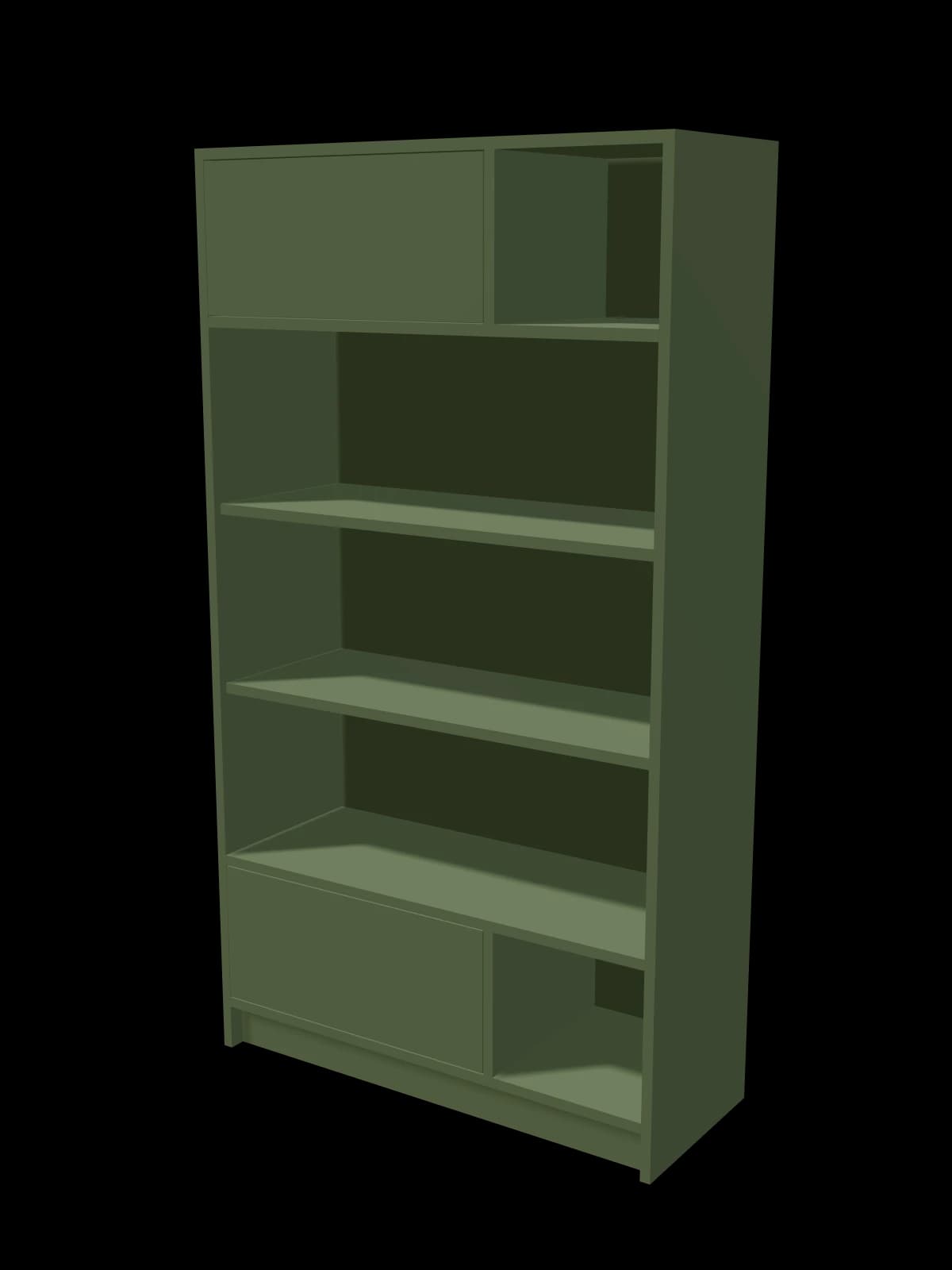 Sage Everyday Bookcase — bookcase, 875 × 1575 × 340 mm